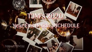 20201128 | 海外結婚相談所・海外駐在者の婚活サポート・TJM TJM’s 2020 Year End Holiday SCHEDULE